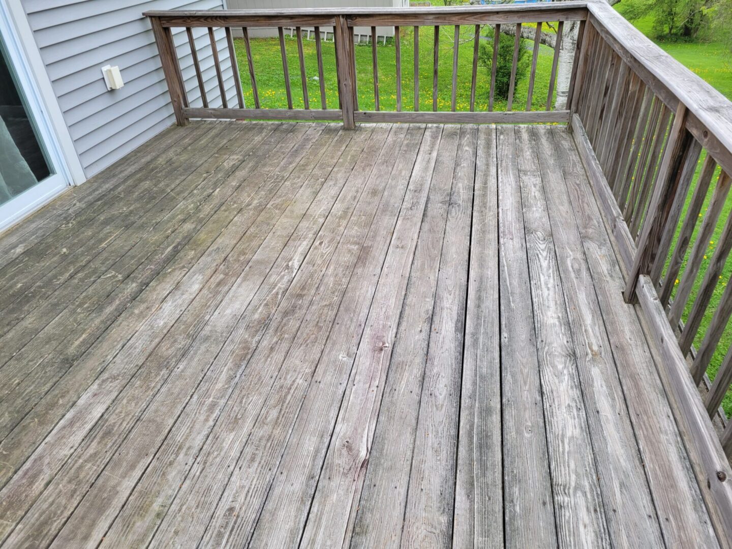 A deck with no one in it is shown.